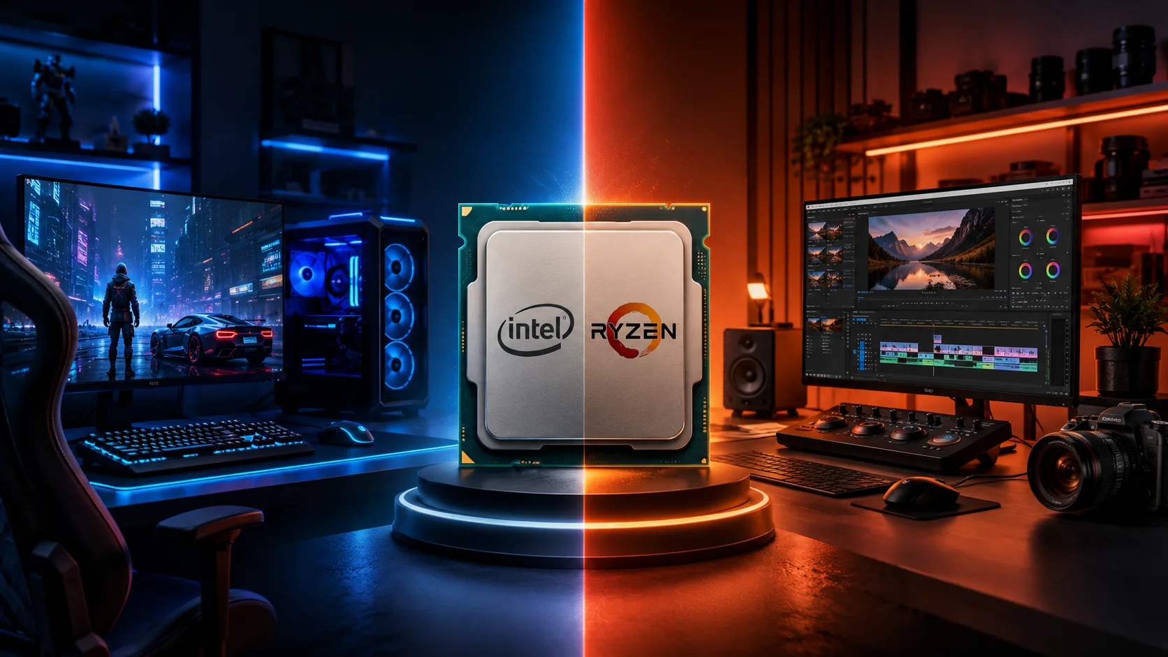 مقایسه Intel و Ryzen برای گیمینگ و تولید محتوا
