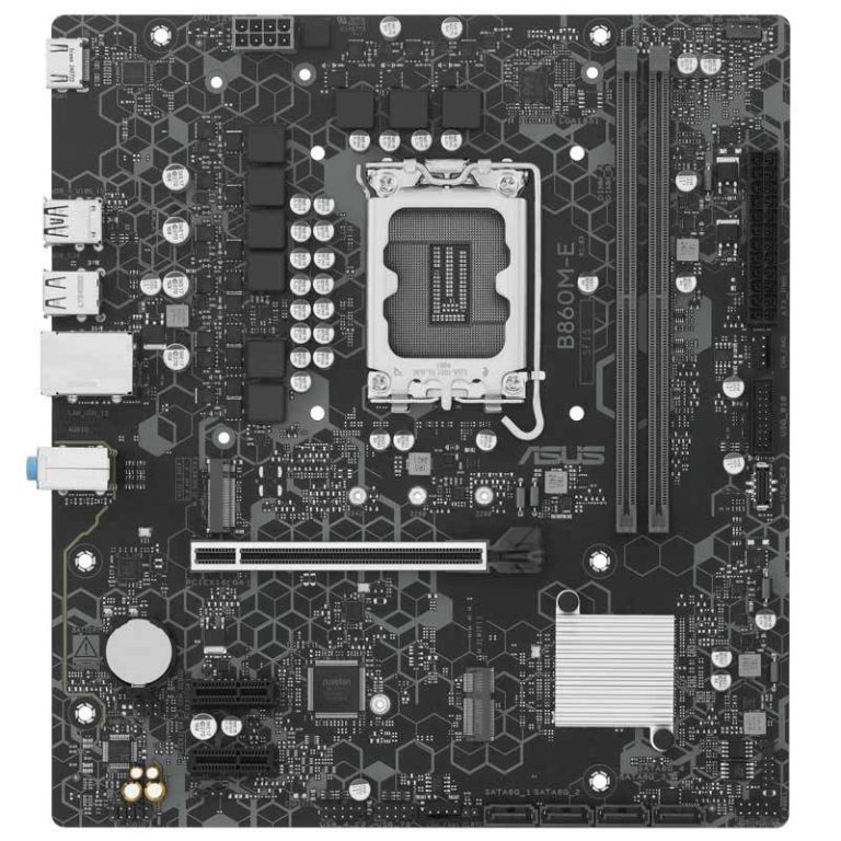مادربرد ایسوس B860M-E DDR5 با چیپست Intel B860 و سوکت LGA 1851
