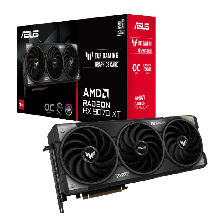 کارت گرافیک ASUS TUF Gaming Radeon RX 9070 XT OC Edition با سه فن