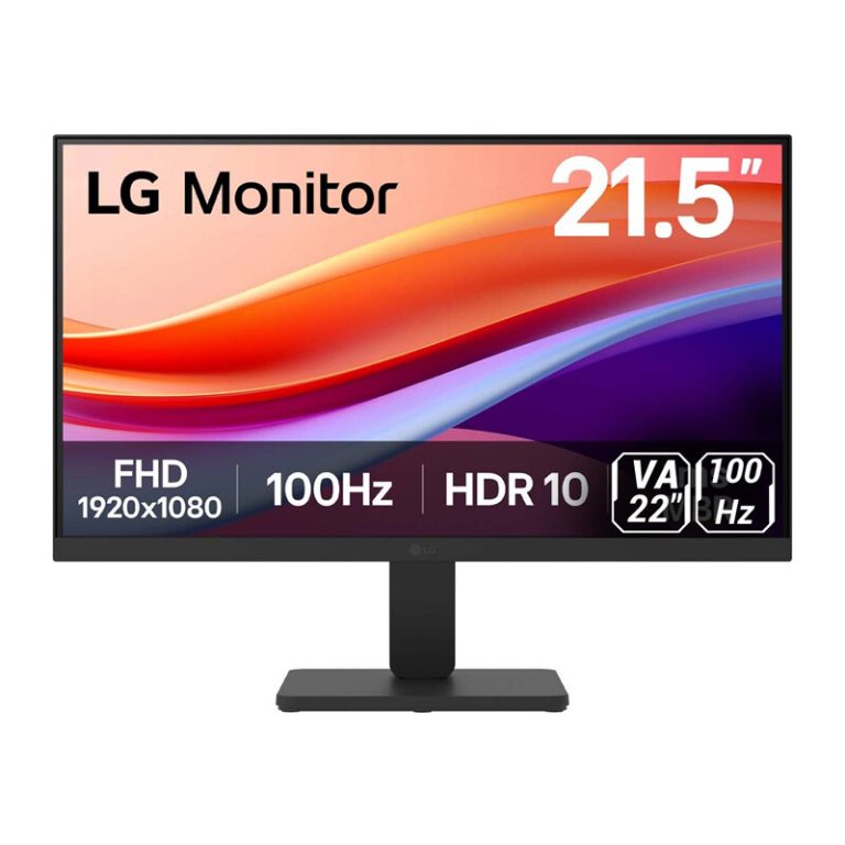 مانیتور ال جی 22U401A-B با صفحه‌نمایش تخت VA و پایه مشکی