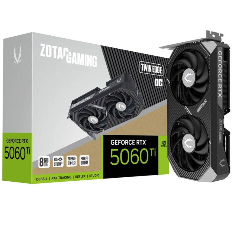 کارت گرافیک Zotac Gaming GeForce RTX 5060 Ti Twin Edge OC با حافظه 8 گیگابایت GDDR7