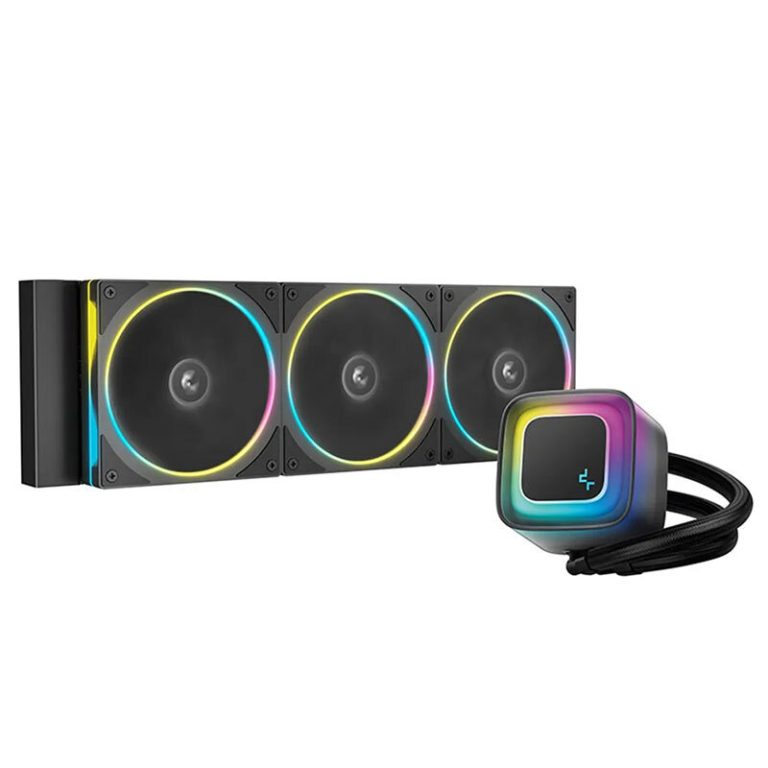 خنک کننده مایع پردازنده دیپ کول LE360 Pro با سه فن 120 میلی متری و نورپردازی ARGB