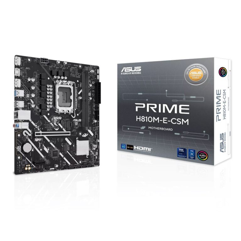 مادربرد ایسوس Prime H810M-E-CSM DDR5 با سوکت LGA1851 و چیپست Intel H810