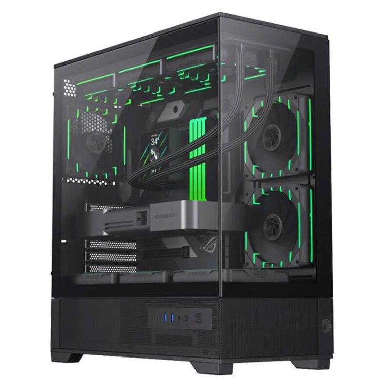 کیس کامپیوتر گیم مکس VISTA 2 AB با پنجره شیشه‌ای و سه فن نصب‌شده