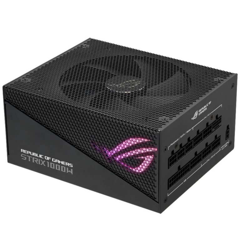پاور ماژولار 1000 وات ایسوس ROG Strix Aura Edition Gold با نورپردازی RGB