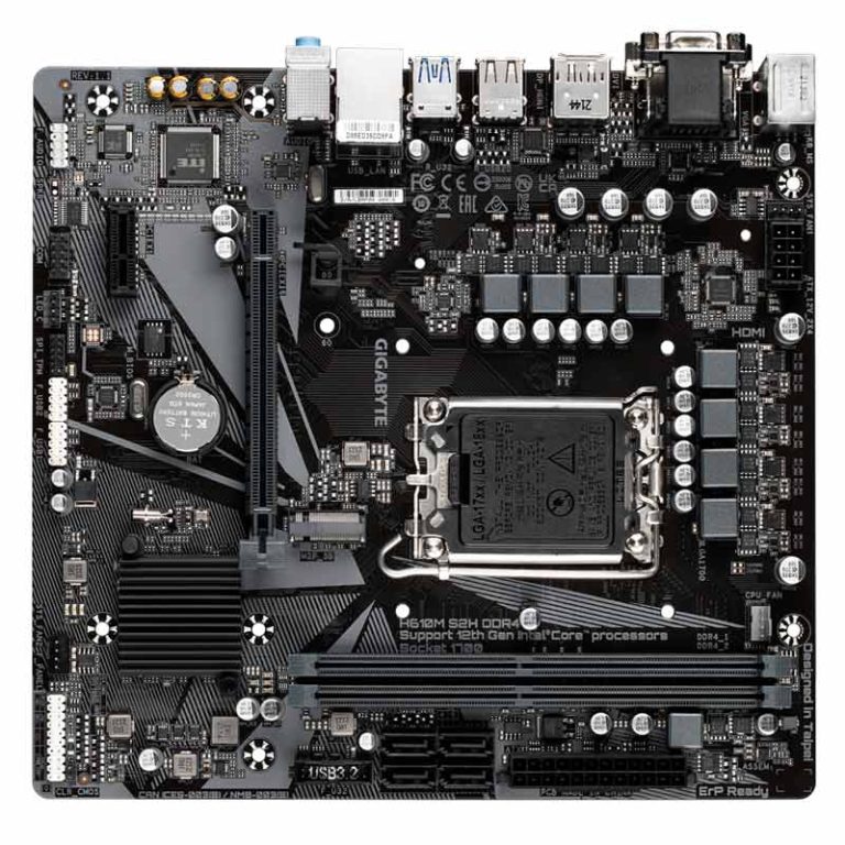 مادربرد گیگابایت H610M S2H rev.1.1 با سوکت LGA 1700 و چیپست Intel H610