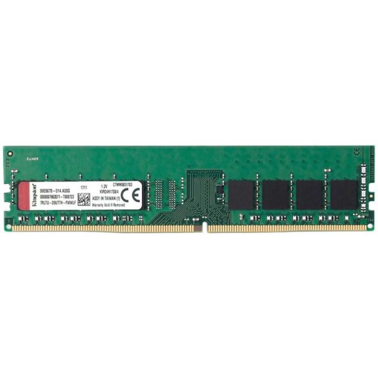 رم کامپیوتر کینگستون DDR4 ظرفیت 4 گیگابایت با فرکانس 2400 مگاهرتز و تایمینگ CL17