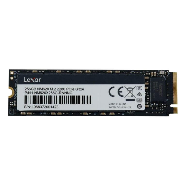 حافظه SSD لکسار Lexar NM620 ظرفیت 256 گیگابایت با فرم فاکتور M.2