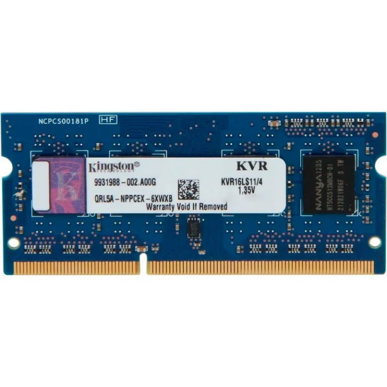 خرید رم لپ تاپ کینگستون DDR3L 4GB با فرکانس 1600 مگاهرتز