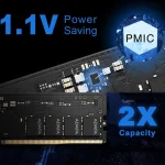 رم کامپیوتر ای دیتا U-DIMM DDR5 16GB Single 5600MHz CL46
