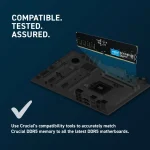 رم کامپیوتر کروشیال CT16G48C40U5 DDR5 16GB Single 4800MHz CL40