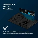 رم کامپیوتر کروشیال U-DIMM DDR5 8GB Single 4800MHz CL40