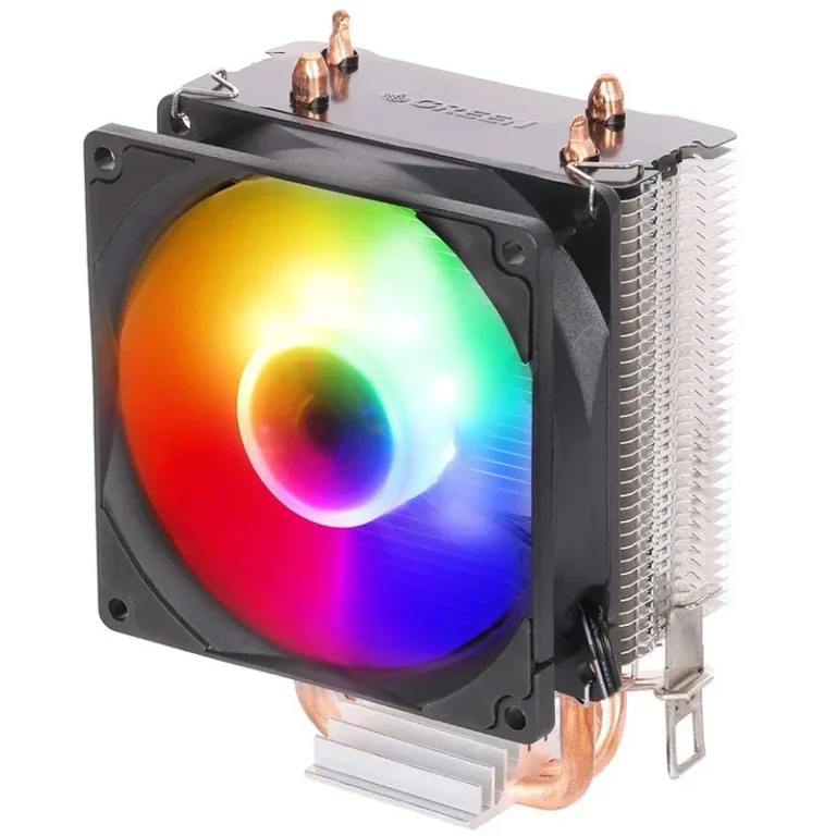 فن خنک کننده CPU گرین Green NOTUS 95-RGB با هیت‌سینک آلومینیومی و نورپردازی RGB