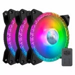 فن کیس کولر مستر MasterFan MF120 Prismatic ARGB سایز 120 میلی متر بسته 3 عددی
