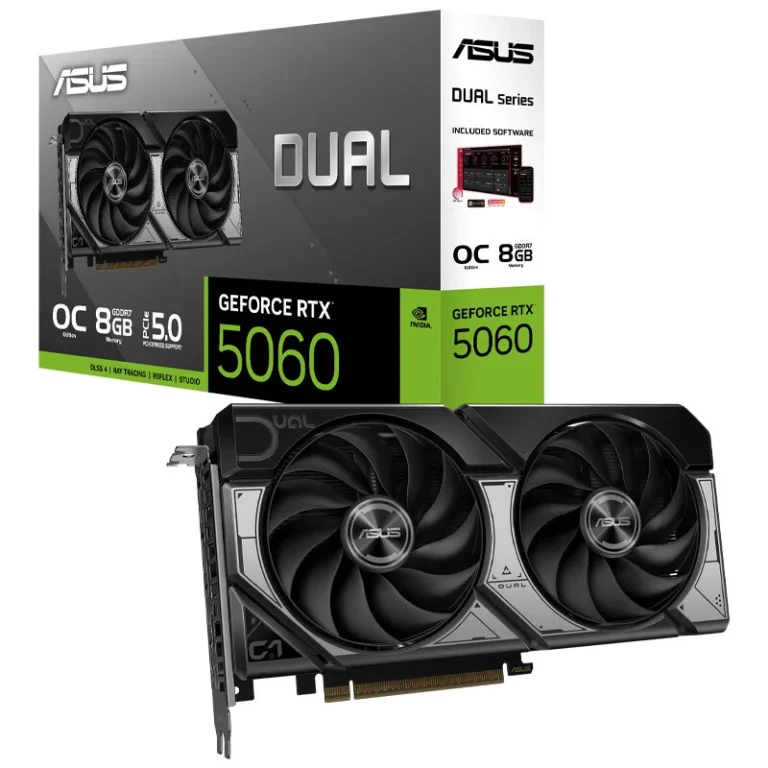 خرید کارت گرافیک ASUS Dual GeForce RTX5060 OC Edition با حافظه 8 گیگابایت GDDR7