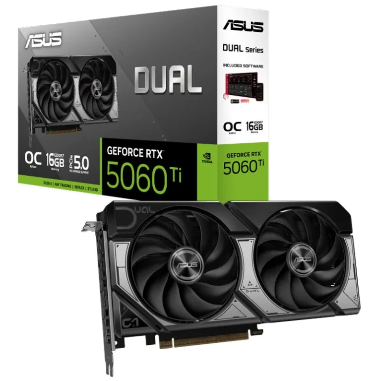 خرید کارت گرافیک ASUS Dual GeForce RTX5060 Ti OC Edition با حافظه 16 گیگابایت GDDR7