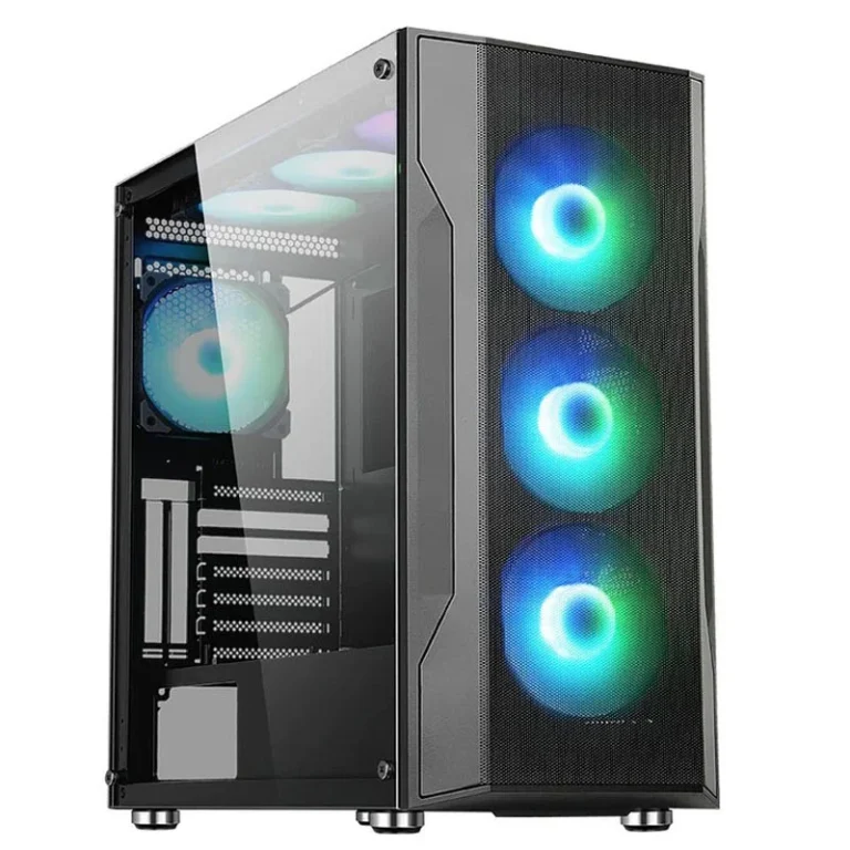 خرید کیس کامپیوتر اوست Awest GT-AV12-BG با پنجره شیشه‌ای