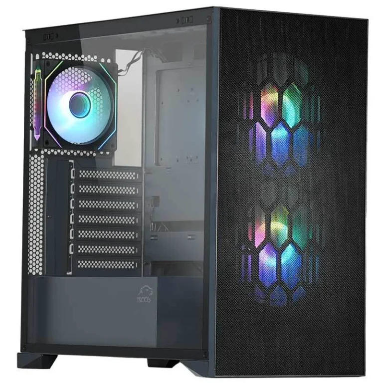خرید کیس کامپیوتر تسکو GC4508 با پنجره شیشه‌ای و فضای نصب کارت گرافیک بلند