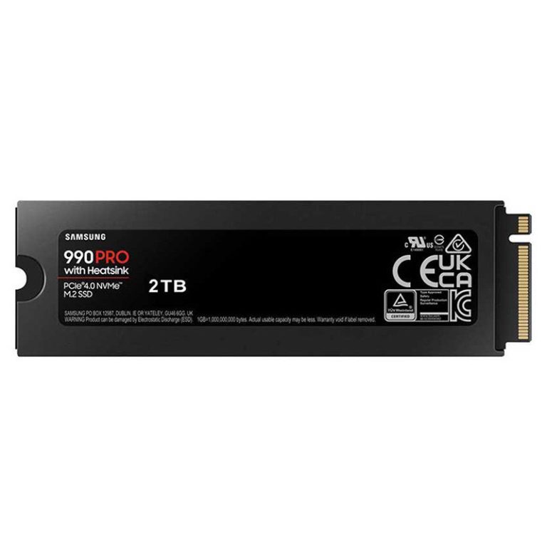 حافظه SSD سامسونگ Samsung 990 Pro Heatsink با ظرفیت 2 ترابایت و فرم فاکتور M.2